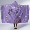 Lupus Cannot Stop Me Australia Floral Hooded Blanket Purple Ribbon
