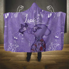 Lupus Cannot Stop Me Australia Floral Hooded Blanket Purple Ribbon