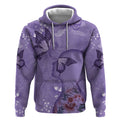 Lupus Cannot Stop Me Australia Floral Hoodie Purple Ribbon