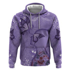 Lupus Cannot Stop Me Australia Floral Hoodie Purple Ribbon