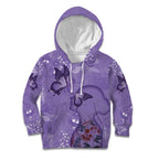 Lupus Cannot Stop Me Australia Floral Kid Hoodie Purple Ribbon