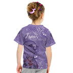Lupus Cannot Stop Me Australia Floral Kid T Shirt Purple Ribbon