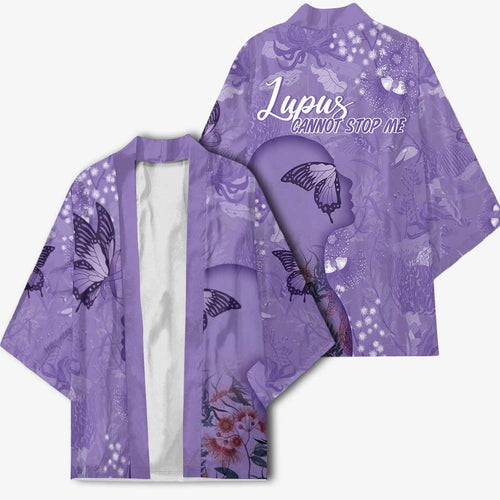 Lupus Cannot Stop Me Australia Floral Kimono Purple Ribbon