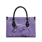 Lupus Cannot Stop Me Australia Floral Leather Bag Purple Ribbon
