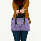 Lupus Cannot Stop Me Australia Floral Leather Bag Purple Ribbon