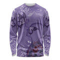 Lupus Cannot Stop Me Australia Floral Long Sleeve Shirt Purple Ribbon