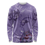 Lupus Cannot Stop Me Australia Floral Long Sleeve Shirt Purple Ribbon