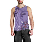 Lupus Cannot Stop Me Australia Floral Men Tank Top Purple Ribbon