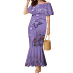 Lupus Cannot Stop Me Australia Floral Mermaid Dress Purple Ribbon