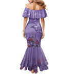Lupus Cannot Stop Me Australia Floral Mermaid Dress Purple Ribbon