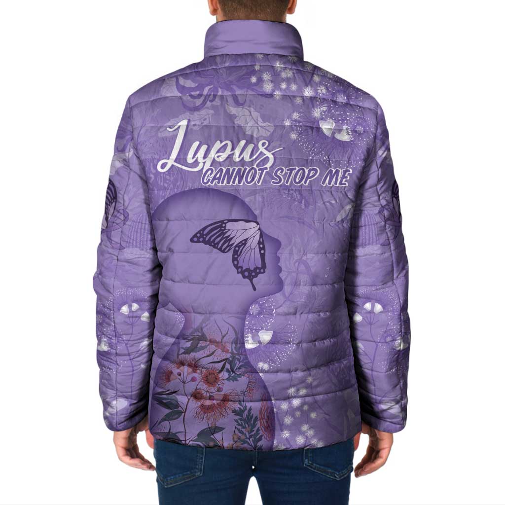 Lupus Cannot Stop Me Australia Floral Padded Jacket Purple Ribbon