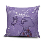Lupus Cannot Stop Me Australia Floral Pillow Cover Purple Ribbon