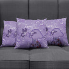 Lupus Cannot Stop Me Australia Floral Pillow Cover Purple Ribbon