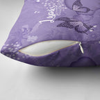 Lupus Cannot Stop Me Australia Floral Pillow Cover Purple Ribbon