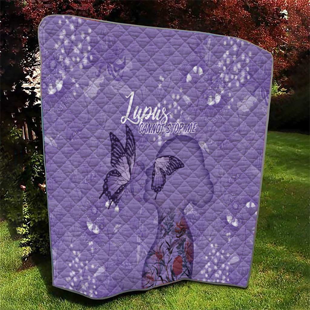 Lupus Cannot Stop Me Australia Floral Quilt Purple Ribbon