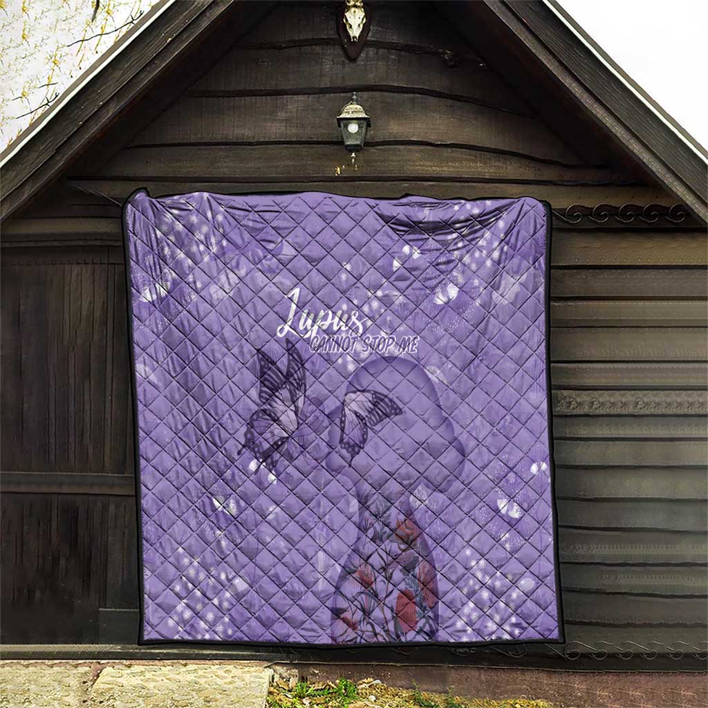 Lupus Cannot Stop Me Australia Floral Quilt Purple Ribbon
