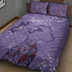 Lupus Cannot Stop Me Australia Floral Quilt Bed Set Purple Ribbon