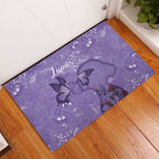 Lupus Cannot Stop Me Australia Floral Rubber Doormat Purple Ribbon