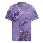 Lupus Cannot Stop Me Australia Floral Rugby Jersey Purple Ribbon
