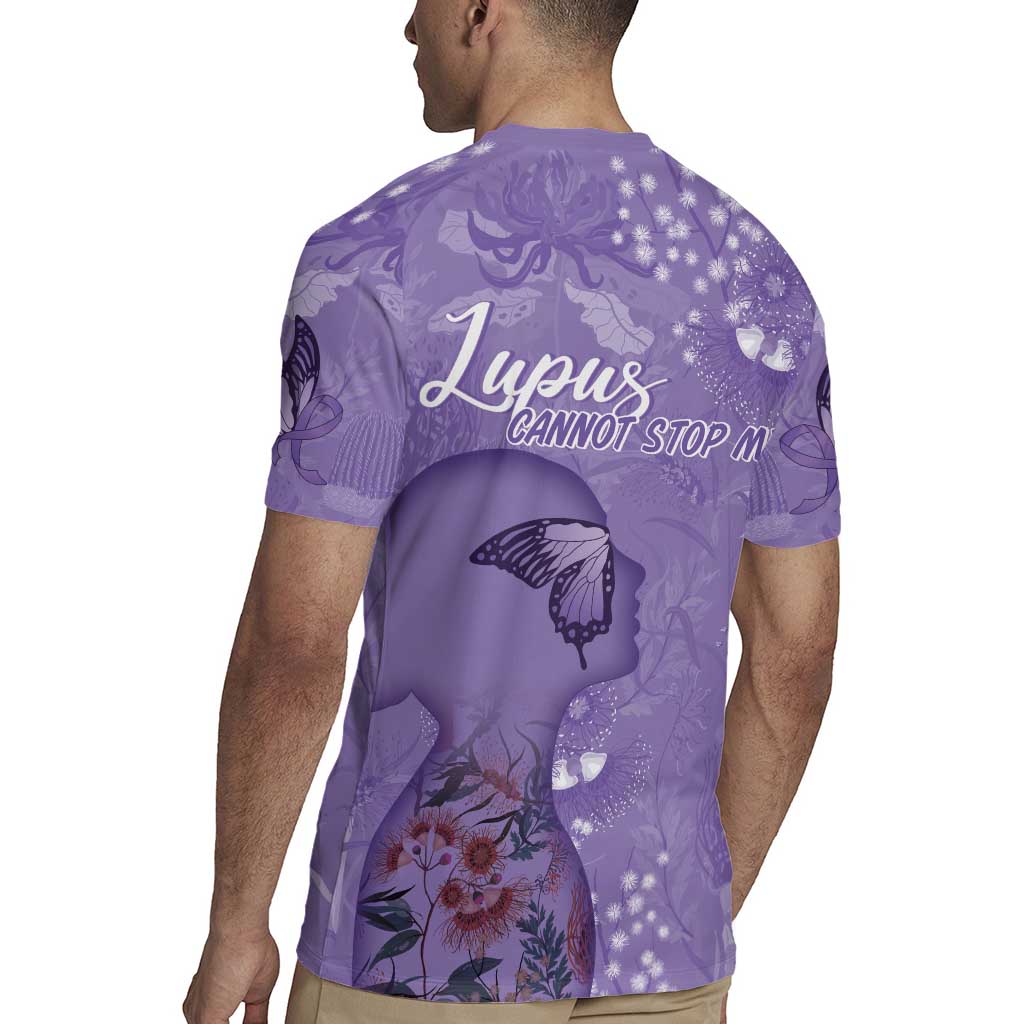 Lupus Cannot Stop Me Australia Floral Rugby Jersey Purple Ribbon
