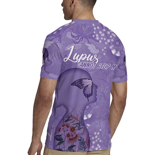 Lupus Cannot Stop Me Australia Floral Rugby Jersey Purple Ribbon