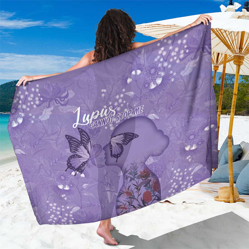 Lupus Cannot Stop Me Australia Floral Sarong Purple Ribbon