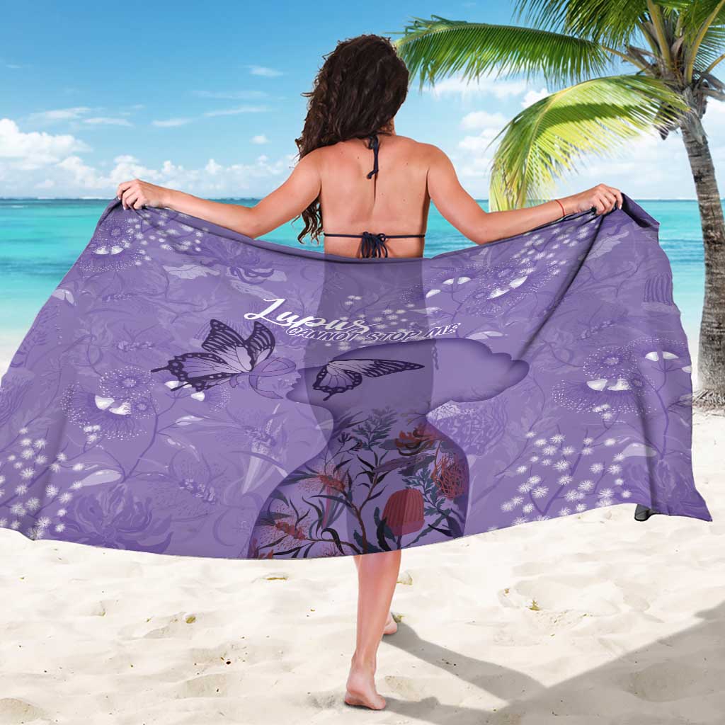 Lupus Cannot Stop Me Australia Floral Sarong Purple Ribbon