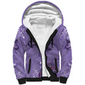 Lupus Cannot Stop Me Australia Floral Sherpa Hoodie Purple Ribbon