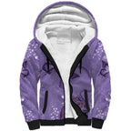 Lupus Cannot Stop Me Australia Floral Sherpa Hoodie Purple Ribbon