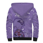 Lupus Cannot Stop Me Australia Floral Sherpa Hoodie Purple Ribbon