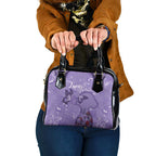 Lupus Cannot Stop Me Australia Floral Shoulder Handbag Purple Ribbon