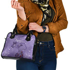 Lupus Cannot Stop Me Australia Floral Shoulder Handbag Purple Ribbon