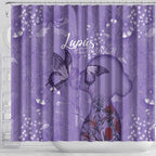 Lupus Cannot Stop Me Australia Floral Shower Curtain Purple Ribbon