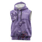 Lupus Cannot Stop Me Australia Floral Sleeveless Hoodie Purple Ribbon