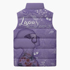 Lupus Cannot Stop Me Australia Floral Sleeveless Puffer Jacket Purple Ribbon