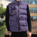 Lupus Cannot Stop Me Australia Floral Sleeveless Puffer Jacket Purple Ribbon