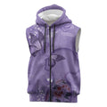 Lupus Cannot Stop Me Australia Floral Sleeveless Zip Hoodie Purple Ribbon