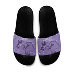 Lupus Cannot Stop Me Australia Floral Slide Sandals Purple Ribbon
