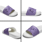 Lupus Cannot Stop Me Australia Floral Slide Sandals Purple Ribbon