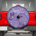Lupus Cannot Stop Me Australia Floral Spare Tire Cover Purple Ribbon