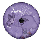 Lupus Cannot Stop Me Australia Floral Spare Tire Cover Purple Ribbon