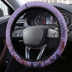 Lupus Cannot Stop Me Australia Floral Steering Wheel Cover Purple Ribbon