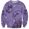 Lupus Cannot Stop Me Australia Floral Sweatshirt Purple Ribbon