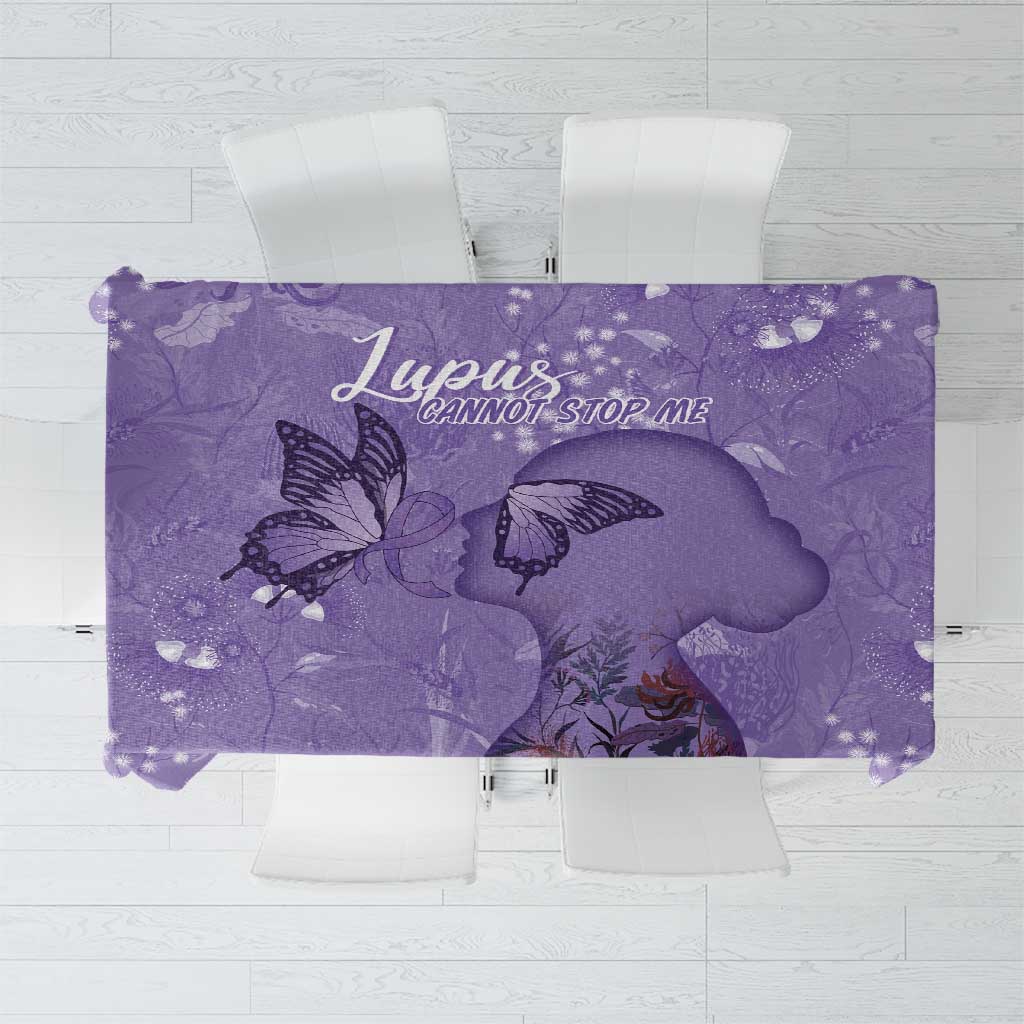 Lupus Cannot Stop Me Australia Floral Tablecloth Purple Ribbon
