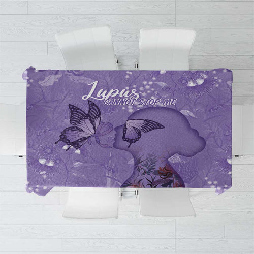 Lupus Cannot Stop Me Australia Floral Tablecloth Purple Ribbon