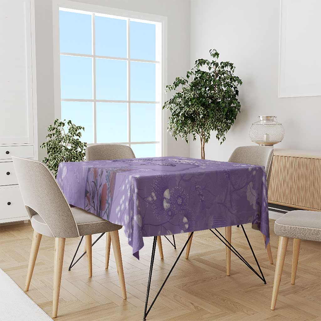 Lupus Cannot Stop Me Australia Floral Tablecloth Purple Ribbon