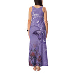 Lupus Cannot Stop Me Australia Floral Tank Maxi Dress Purple Ribbon