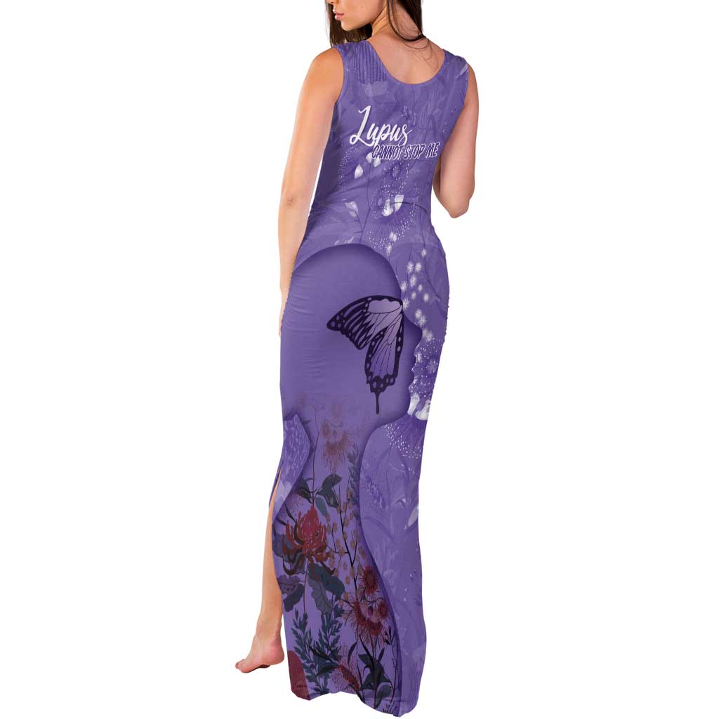 Lupus Cannot Stop Me Australia Floral Tank Maxi Dress Purple Ribbon