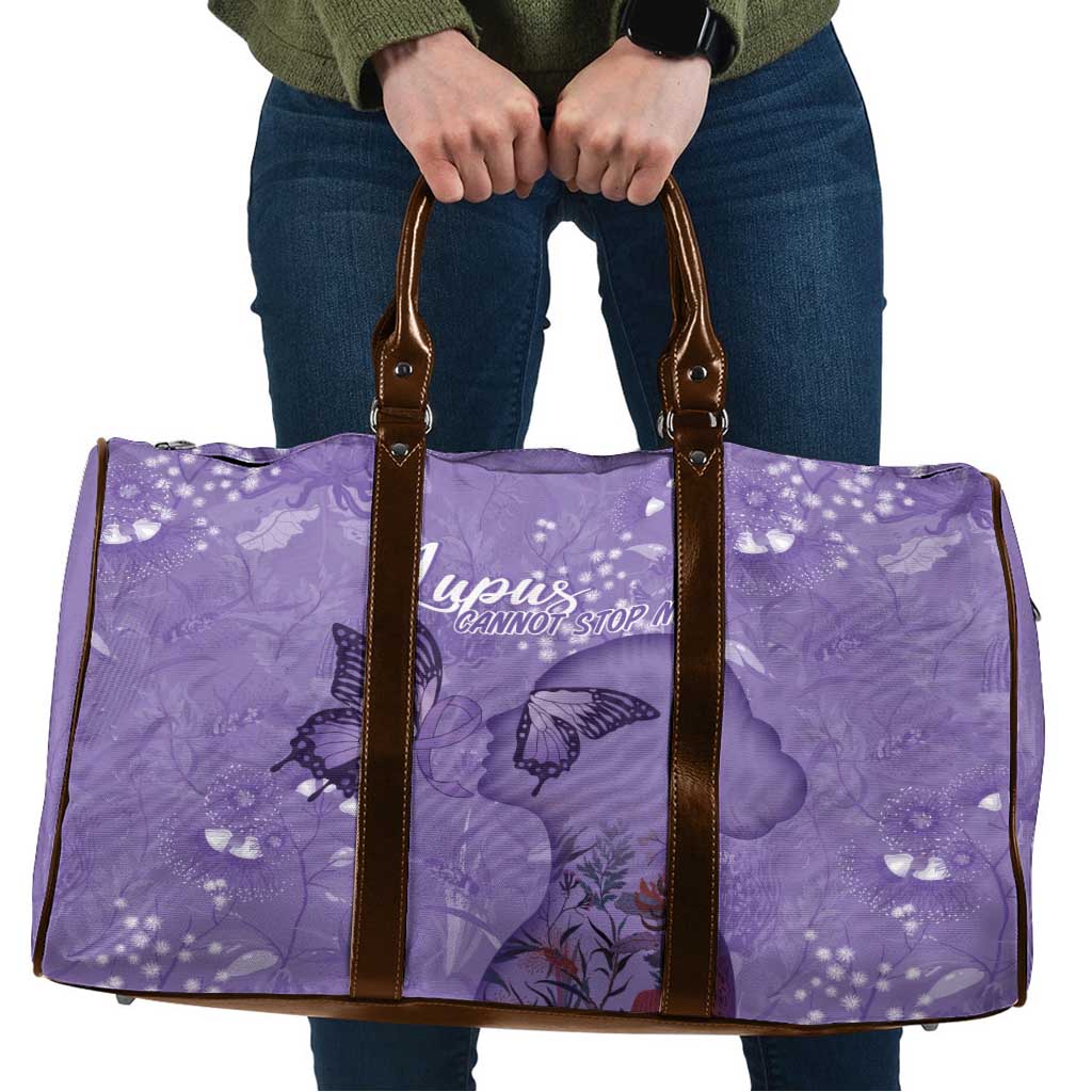 Lupus Cannot Stop Me Australia Floral Travel Bag Purple Ribbon