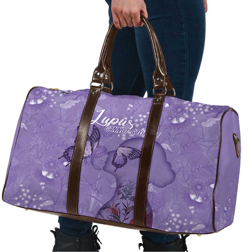 Lupus Cannot Stop Me Australia Floral Travel Bag Purple Ribbon